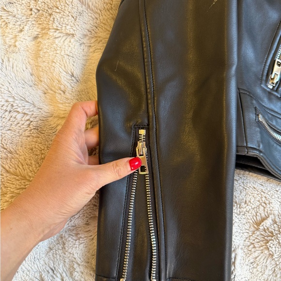 Zara Oversized Black Leather Jacket - Picture 9 of 12